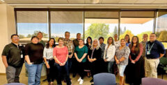 Candi Valencia worked with the Office of Tribal Council Affairs (TCA) for over ten years as the Tribal Council Affairs Receptionist. She recently accepted a position with the Tribe’s Permanent Fund under DNR as the new DNR Executive Assistant, starting Monday, Oct. 24. Members of the Southern Ute Tribal Council, Executive Office, Legal Dept. and Internal Audit gather together in the Buckskin Charlie room, Friday, Oct. 21 to wish Valencia a warm farewell and congratulate her on her new position, while thanking her for her years of service with TCA. 