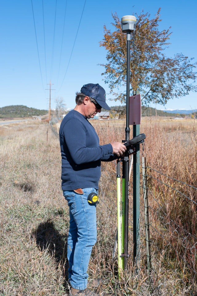 The Southern Ute Drum Safer surveying