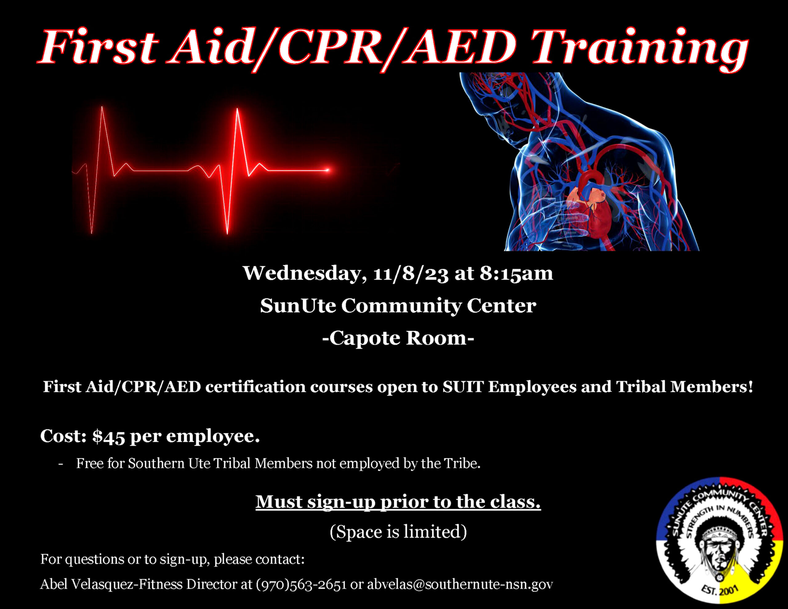 First Aid and CPR Training The Southern Ute Drum