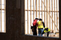 Thumbnail image of Progress is visible in downtown Ignacio as the walls and roof trusses take shape on the Dancing Spirit Center for the Arts building where contractors from Sherman Construction work to meet projected timelines, Monday, Feb. 12. The Arts Center is estimated to be completed later this year and will serve the community of Ignacio in their brand-new space on Goddard Ave.