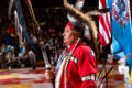 Thumbnail image of Southern Ute Veterans Association treasurer, Bruce LeClaire (U.S. Army), brings in the Eagle Staff during Grand Entry at the 51st annual Seminole Tribal Fair and Powwow in Hollywood, Fla. — the powwow brought Native Color Guards from across Indian Country for the “Battle of the Guards” contest special on Saturday, Feb. 10.