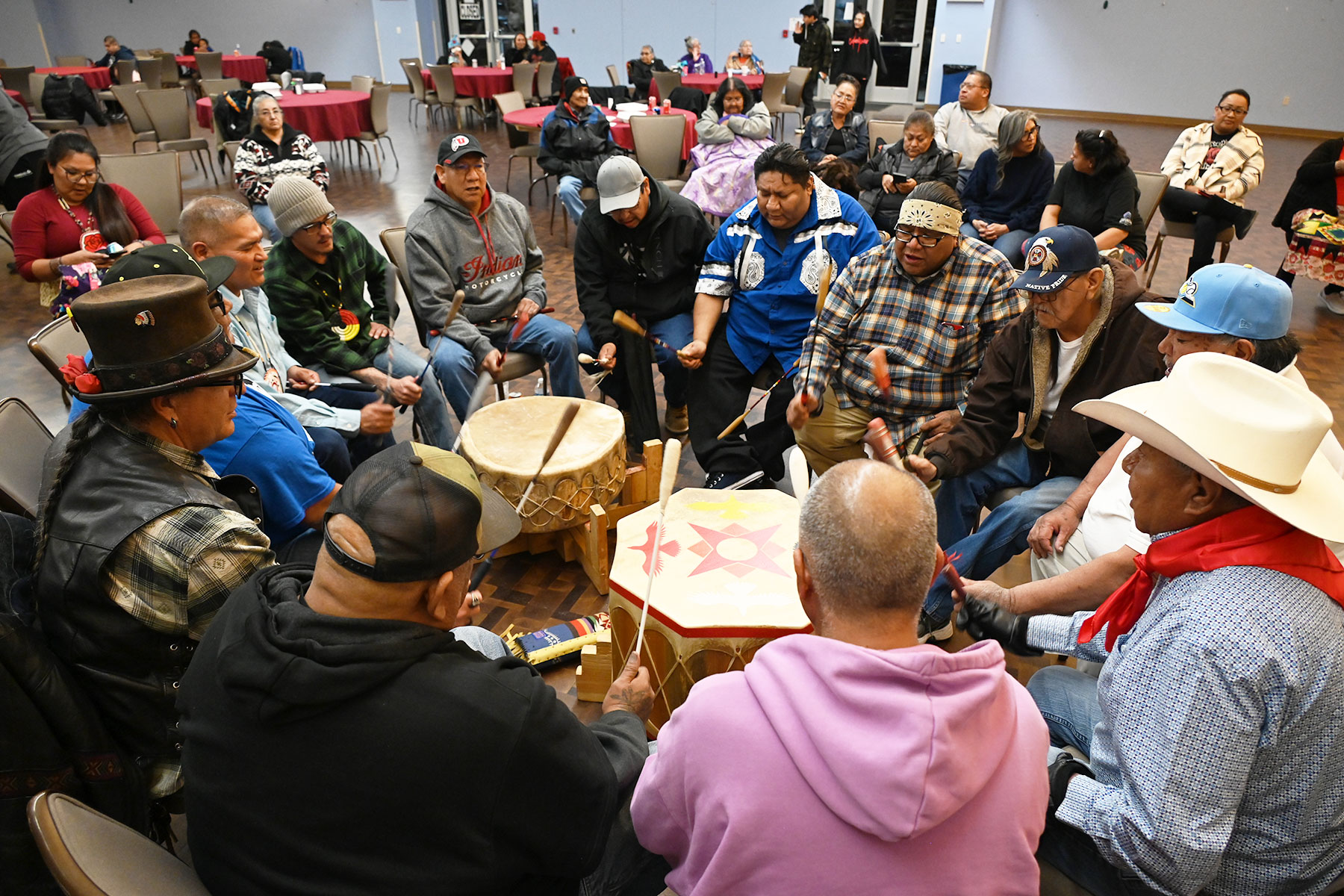 Celebrating New Year’s Eve with song The Southern Ute Drum