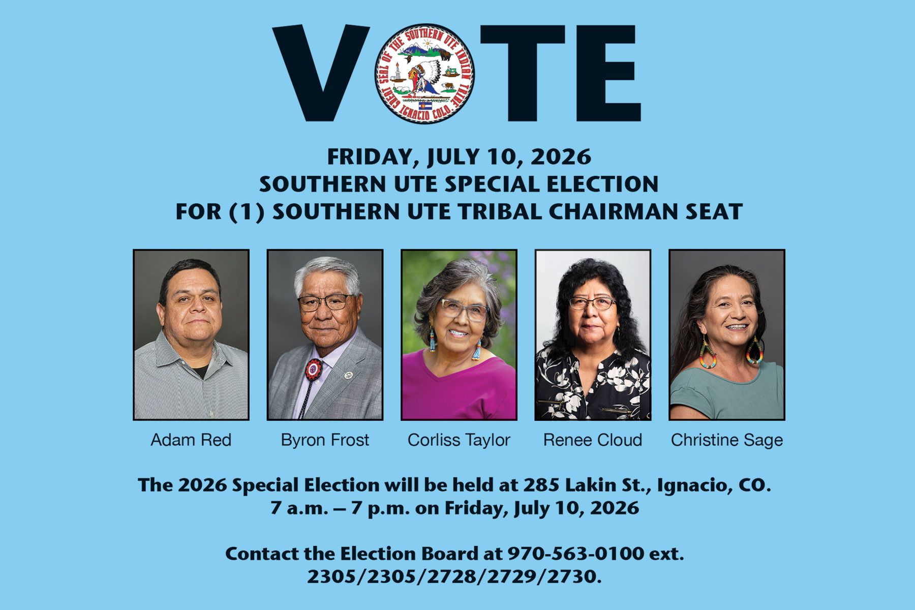 Southern Ute Indian Tribe: Special Election for Southern Ute Tribal Chairman